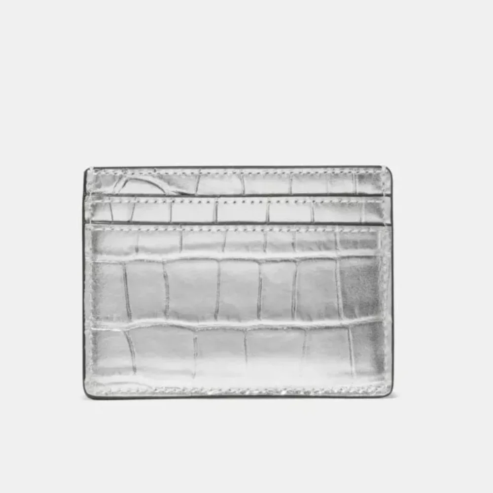Kate Spade Madison Croc Embossed Small Slim Card Holder NWT